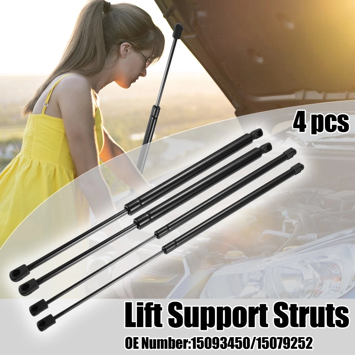Gas Struts 4pcs Tailgate Lift Support for Buick Rainier (2004–2007)