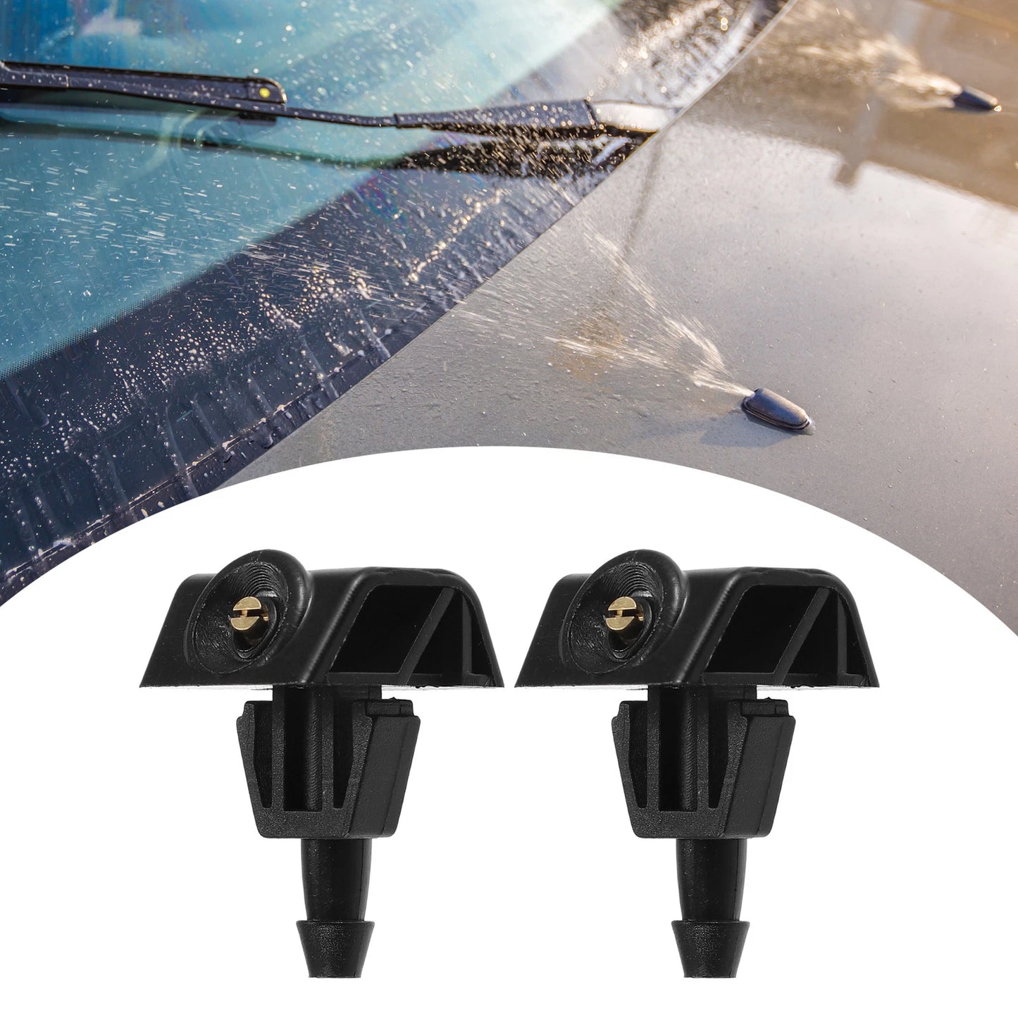 Windshield Wiper Washer Nozzle Spray Jet for Nissan Note  - 2 Pcs