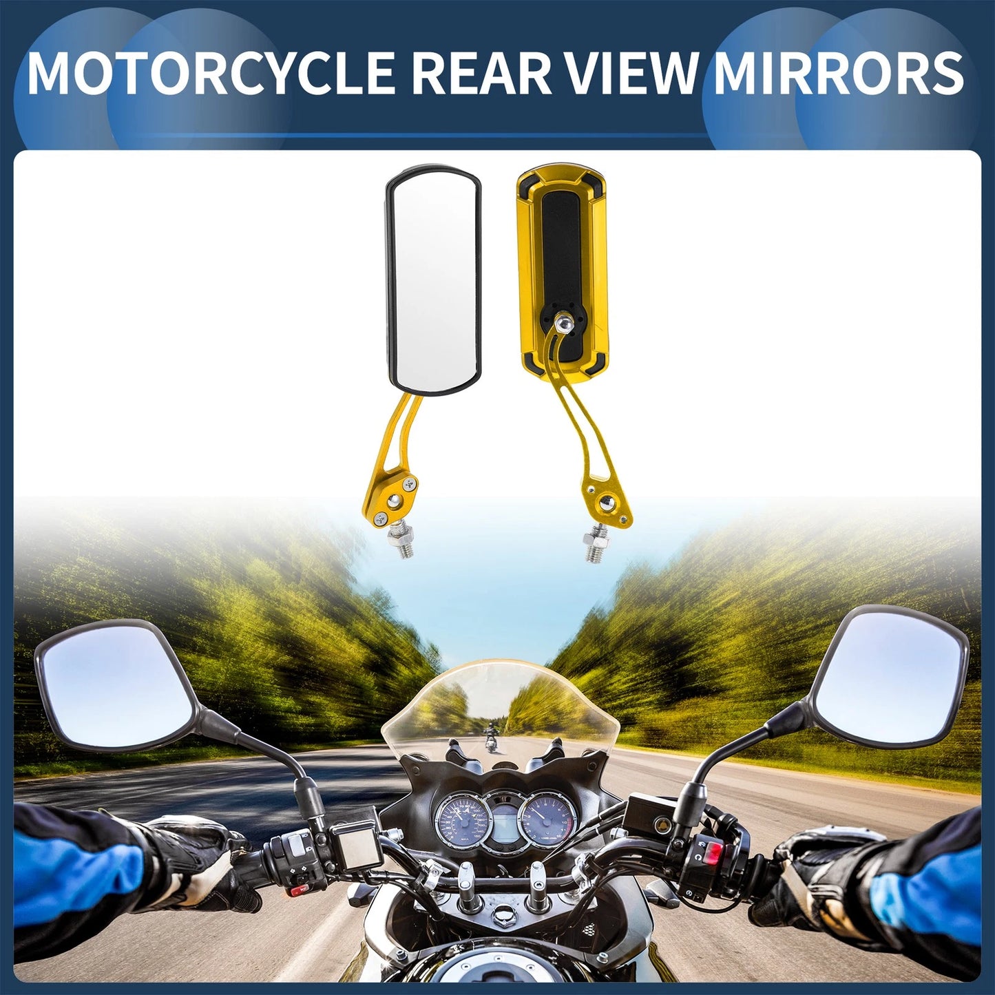 Rear View Mirror / M8/M10 / Handlebar Mirror for Motorcycle