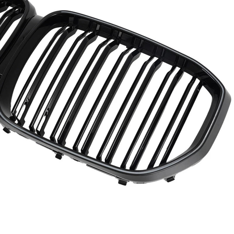 LED Light Grill Front Bumper Kidney Grille Gloss Black for BMW X5 (2019-2023)