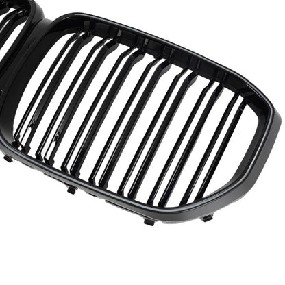 LED Light Grill Front Bumper Kidney Grille Gloss Black for BMW X5 (2019-2023)