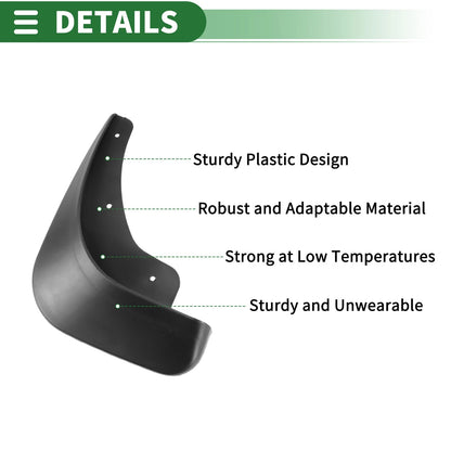 Mud Flaps Splash Guards 1 Set for Mitsubishi Lancer (2007-2019)