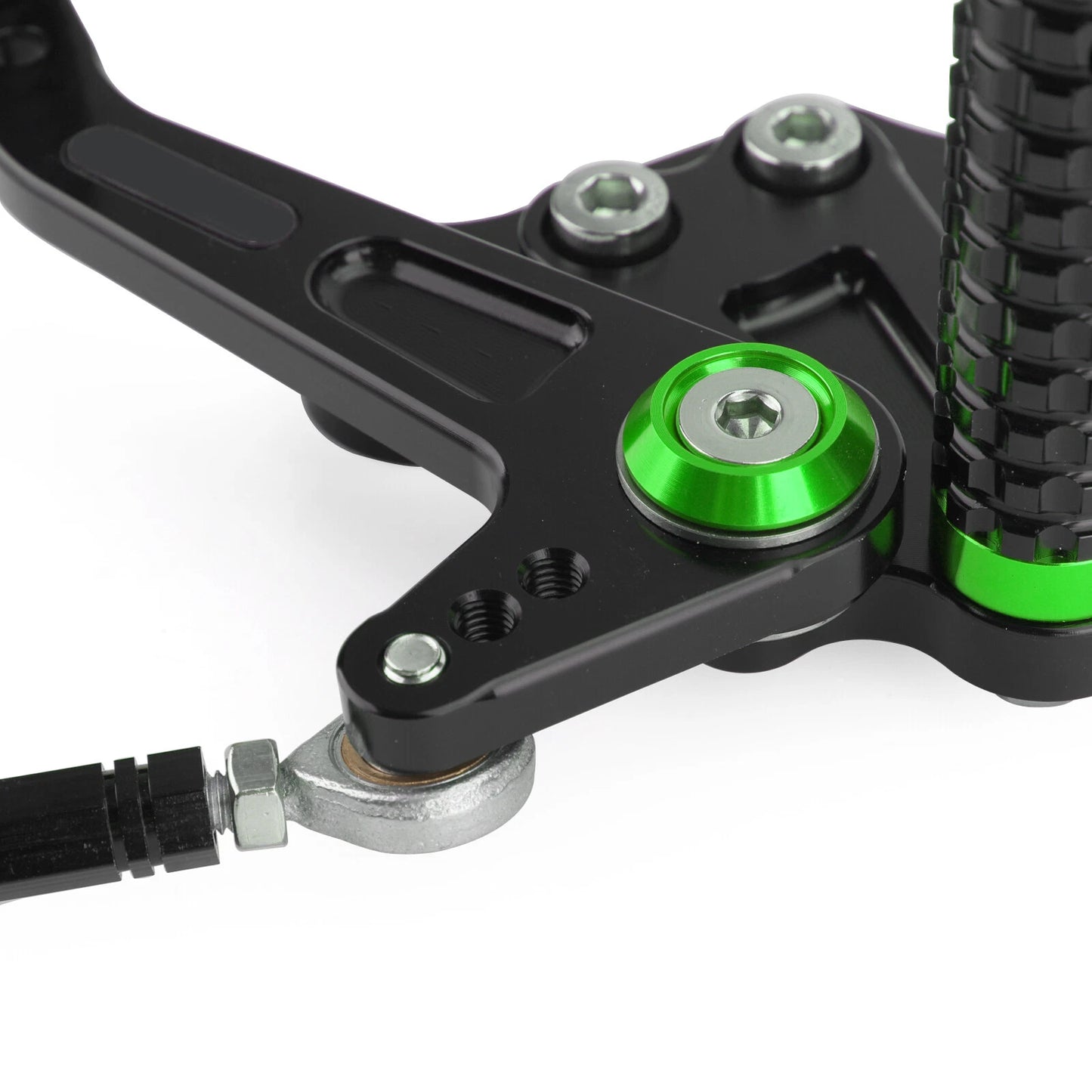 CNC Footrest System Green for Kawasaki Z400/Ninja 400 (2018-2023)