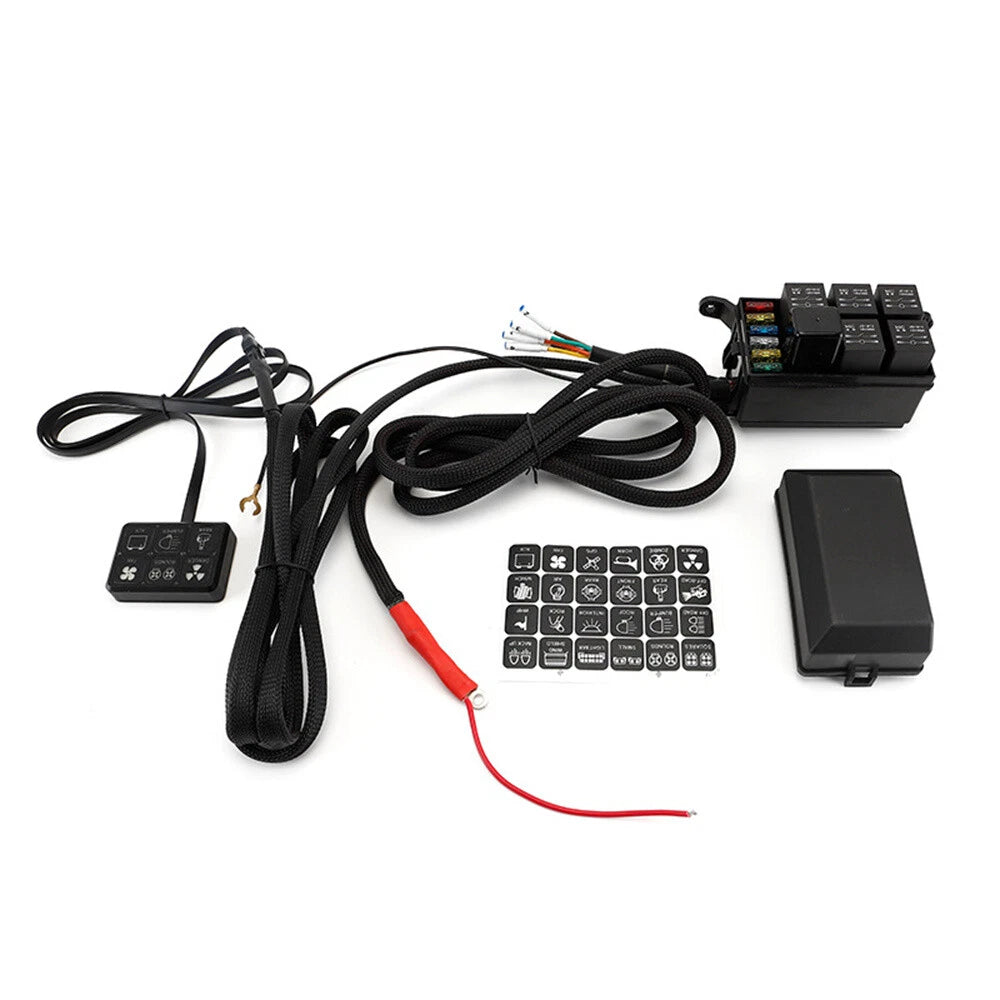 6 Gang Switch Panel with Colorful Back Lights for ATV Circuit Control Box