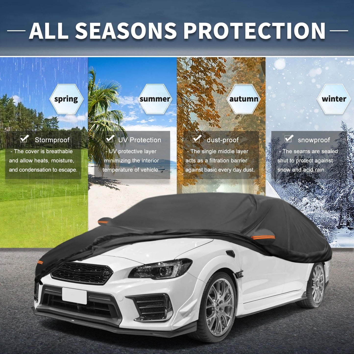Waterproof Aluminum Film Car Cover for Subaru WRX Sedan (2015-2023)