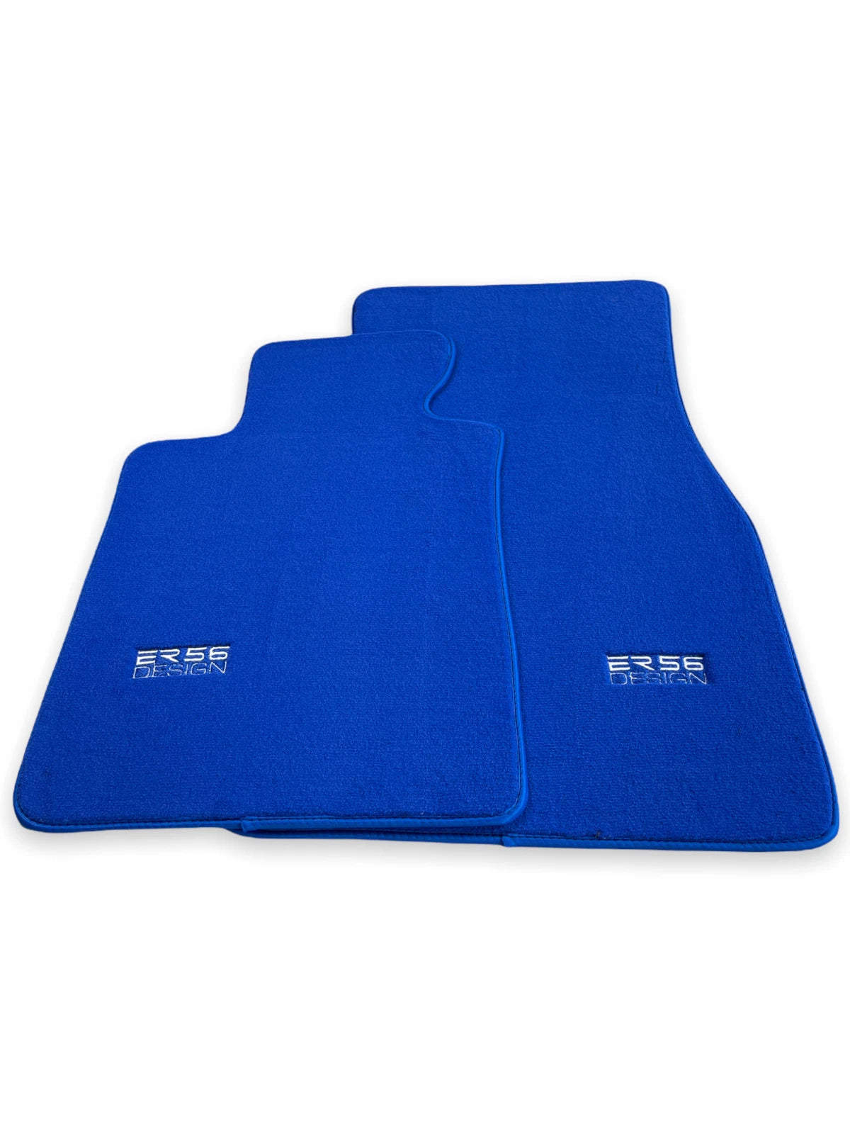 Floor Mats for BMW M5 Series F10 F11 (2011-2017) - Blue ER56 Design LHD Clips