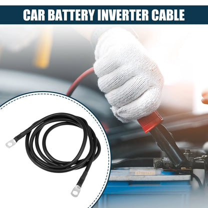 Marine Battery Inverter Cable 8AWG 5ft Copper Wire Black for Car