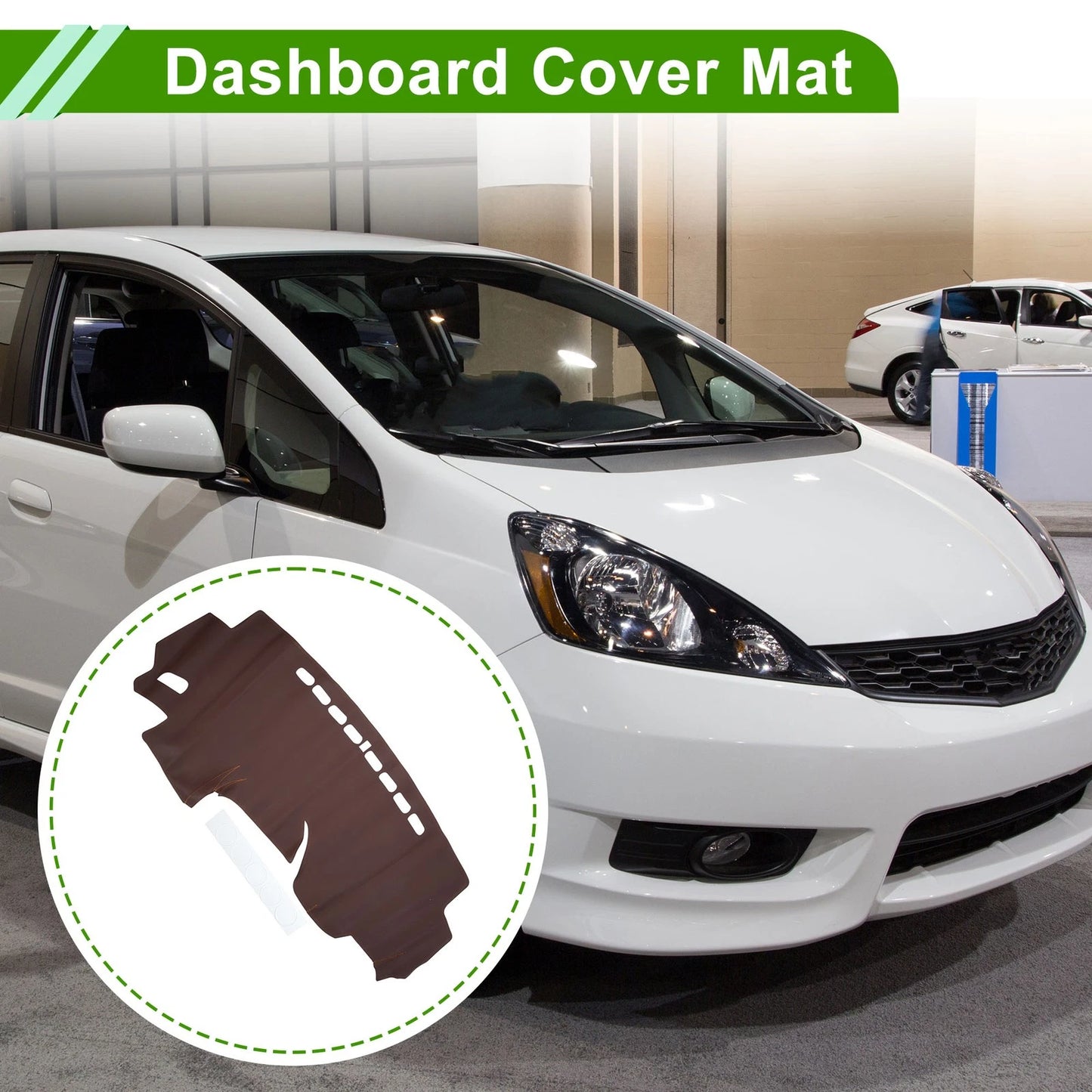 Dashboard Cover Mat for Honda Fit Jazz (2014-2019) Brown