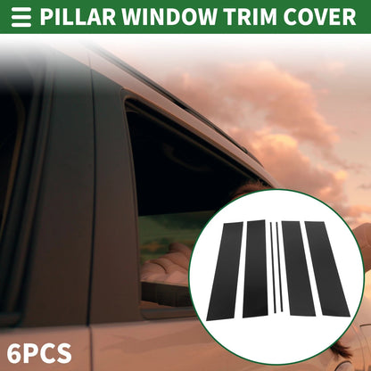 6 Pcs Door Pillar Window Trim for Honda Odyssey (2005-2010) Black