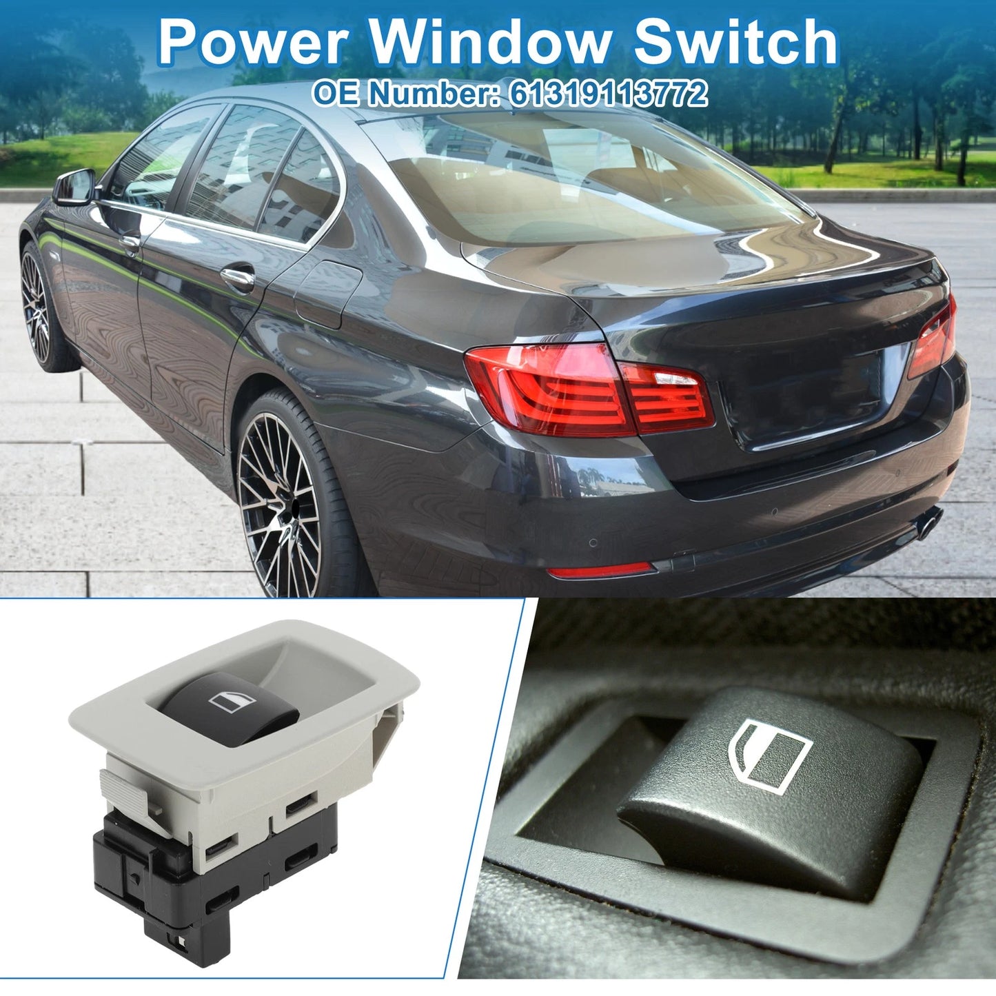 Power Window Switch for BMW 528i Base 3.0L L6 (2008-2010)