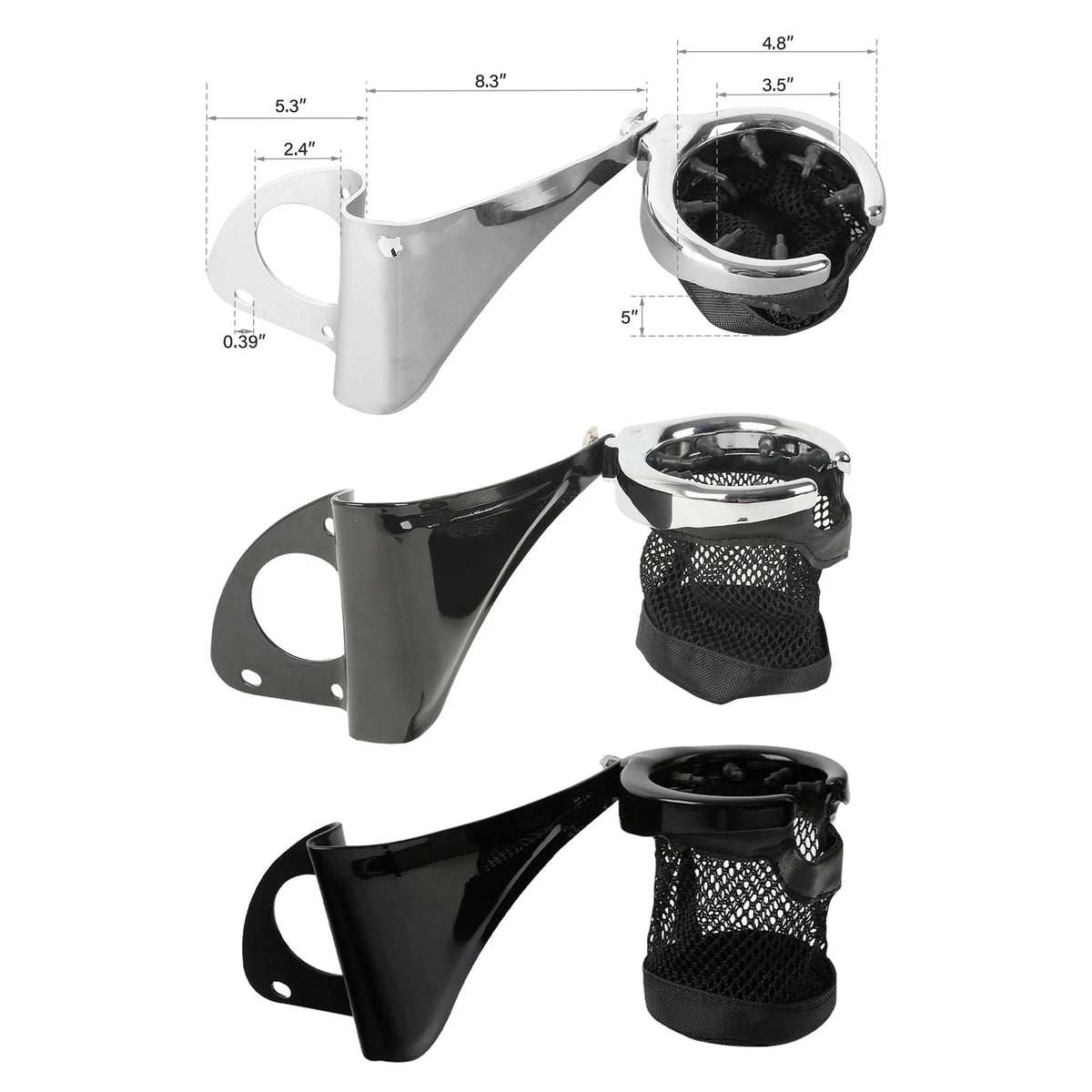 Drink Cup Holder Passenger for Harley Touring Electra Street Glide (2014-2025)