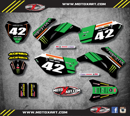 Custom Graphic Kit BURNOUT STYLE for Yamaha TTR 110 (All Years) - Stickers