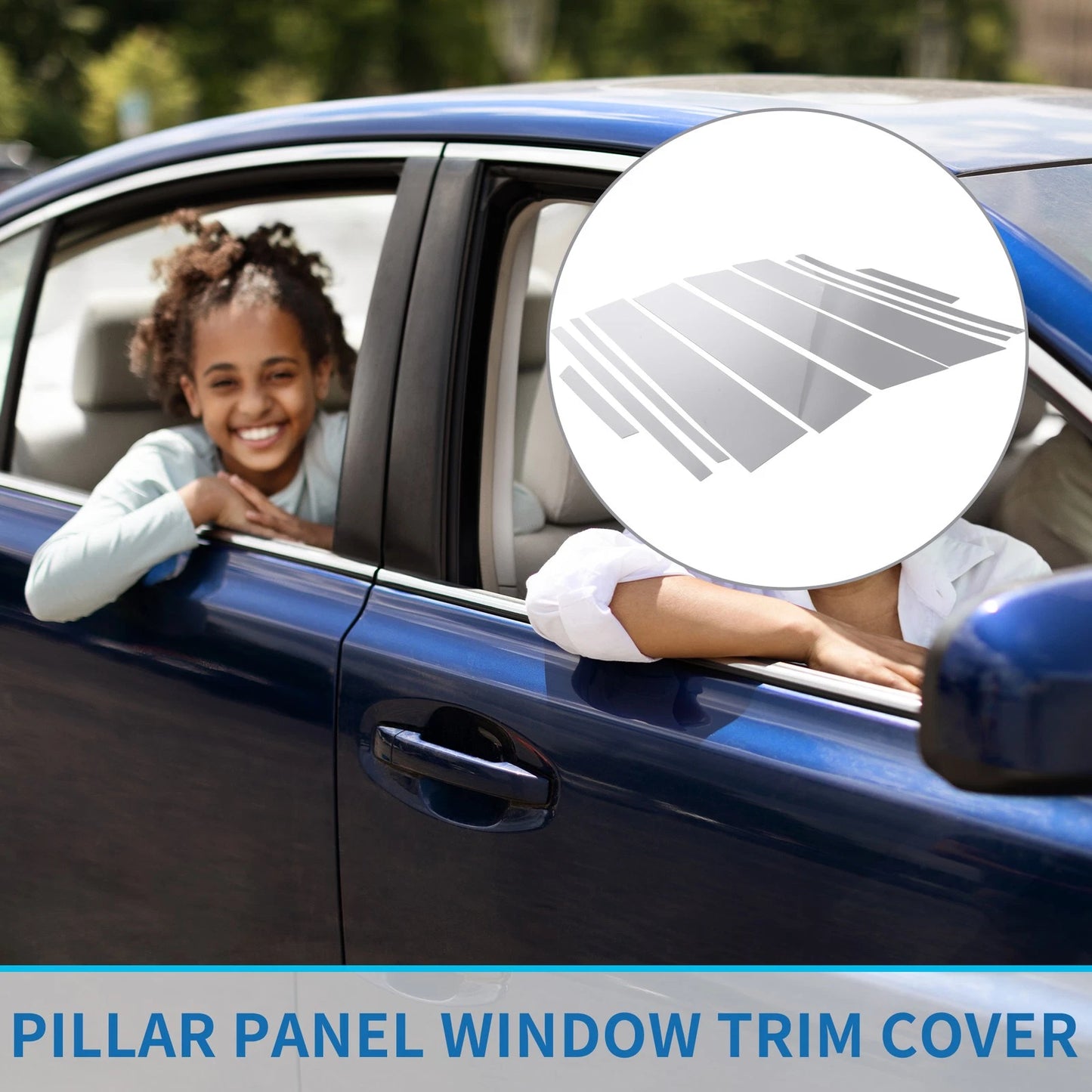 10 pcs Car Pillar Window Trim Cover for Toyota RAV4 (2019–2023)