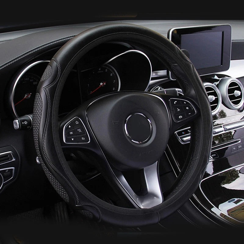 Steering Wheel Cover / 37-38CM / Steering Wheel Cover for Au Black Car
