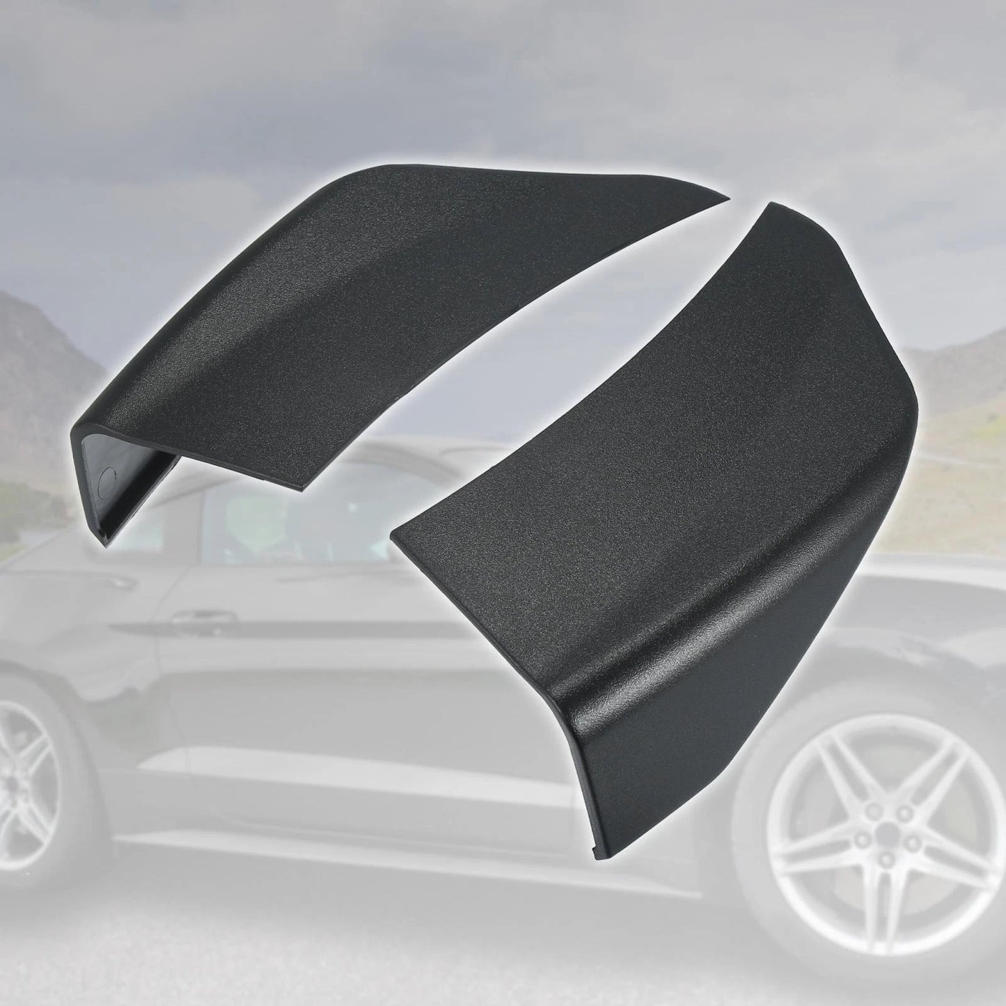 Front Side Bumper Corner Spoilers for Ford Mustang (2015-2020) Black