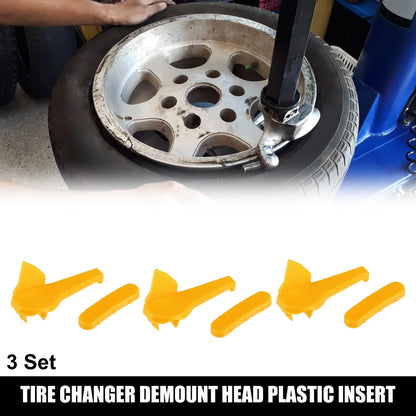 3 Sets Demount Head Plastic Insert for Motorcycle Tire Changer 2.36x1.02x1.10