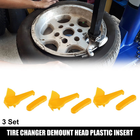 3 Sets Demount Head Plastic Insert for Motorcycle Tire Changer 2.36x1.02x1.10