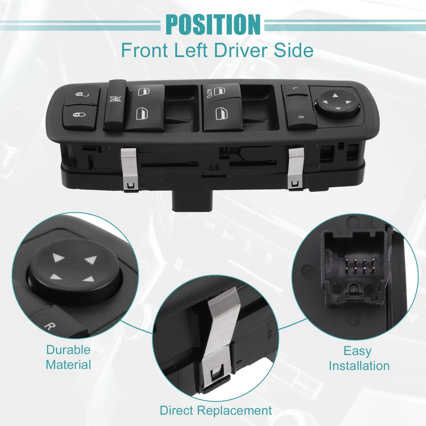 Front Left Driver Side Power Window Switch for Dodge Journey