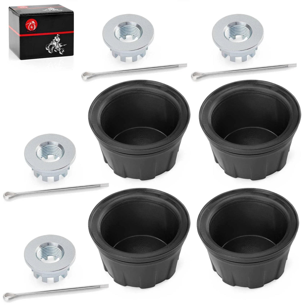 2 x Wheel Center Cap and Nut Pin for Honda TRX300 (1993–2000)