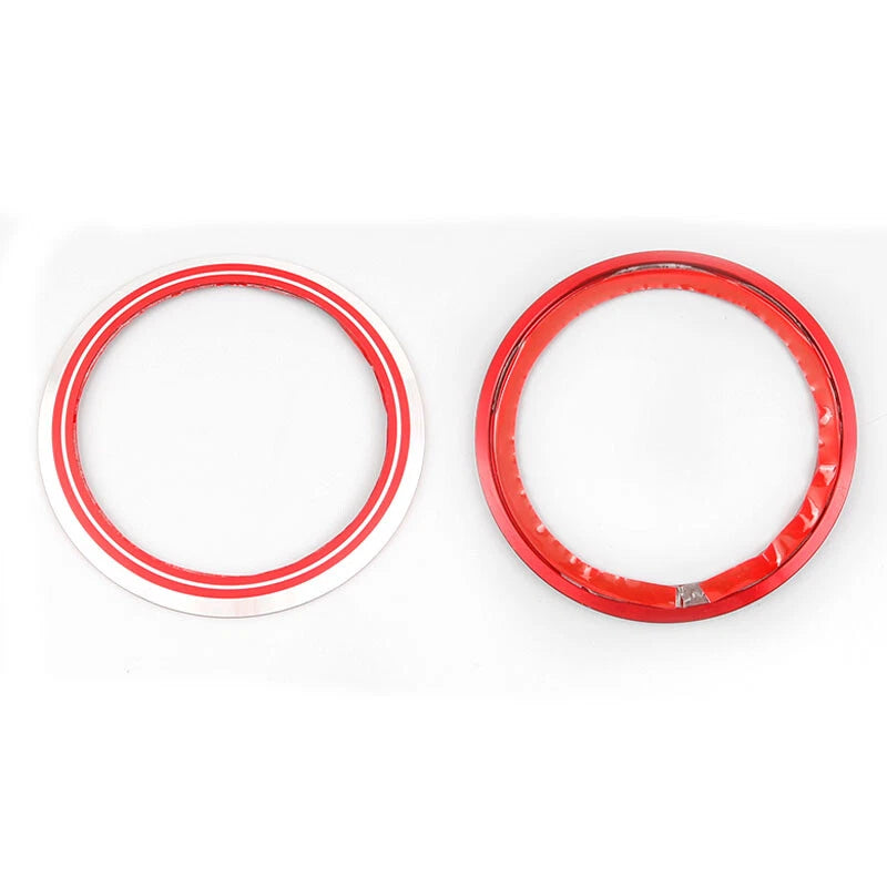 1pc Red Front Grille Logo Sticker Cover Circle Trim fit For Jaguar XE XF F-PACE