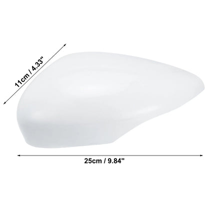 Left Passenger Side Wing Mirror Cap Cover White for Ford Fiesta