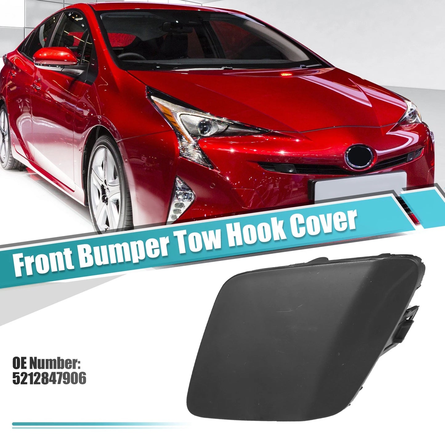 Front Left Bumper Tow Hook Cover for Toyota Prius (2016-2019)