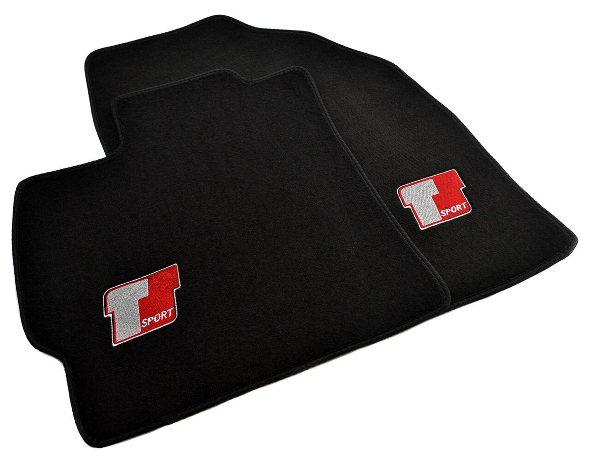 Floor Mats for Toyota Auris 2006-2012 - Black Tailored Carpets with Sport Emblem