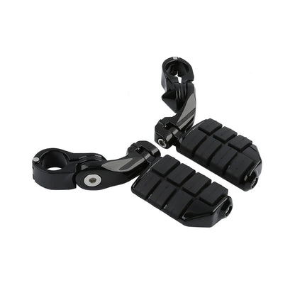 1.25" Adjustable Highway Short Angled Foot Pegs for Harley