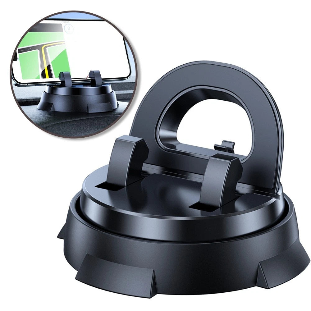 Car Phone Holder with Adjustable Clamp and 360 Degree Rotatable Dashboard Mount