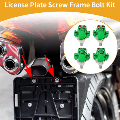 M6 License Plate Screws Cover / 38mm 4Pcs / License Plate Screws Cover for Universal Motorcycle