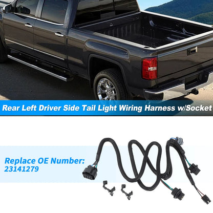 Left Tail Light Socket Wiring Harness for GMC Sierra 1500/2500/3500