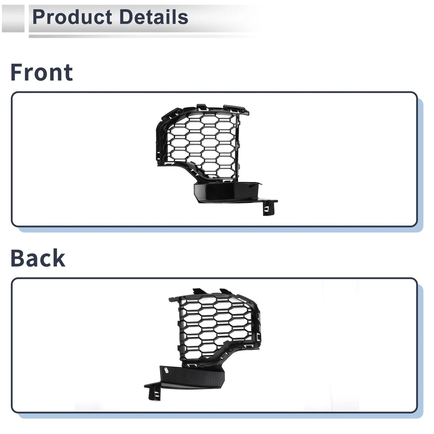1 Pc Front Right Fog Light Grill for BMW X5 (2019-2022) Black
