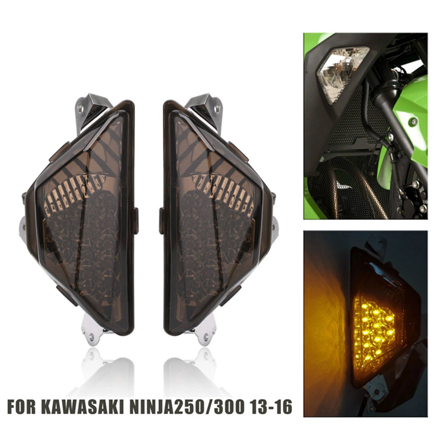 Front Turn Signal Light for Kawasaki Ninja 250 300 400 650 1000 (2008-2023)
