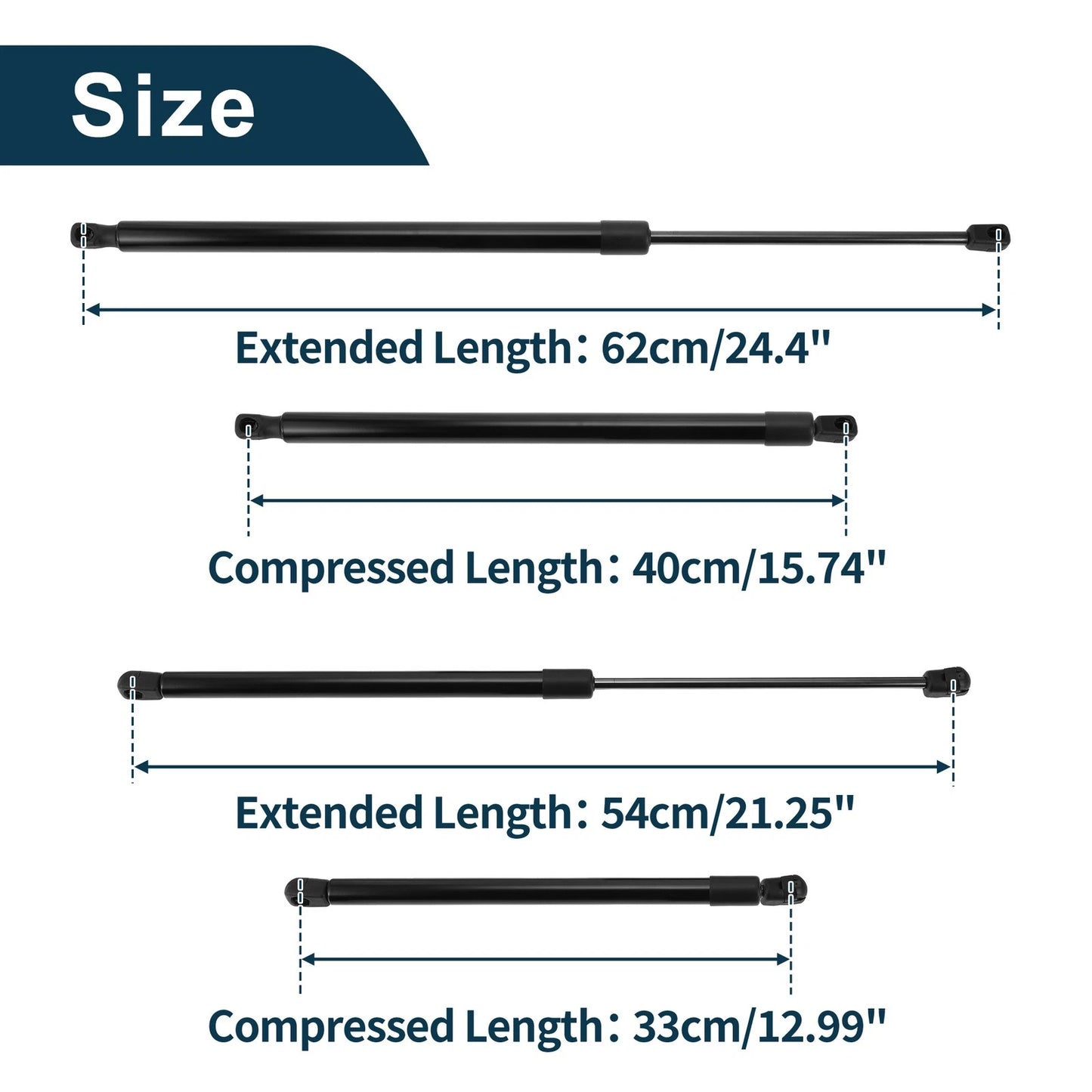 Front Hood & Tailgate Lift Supports Struts for Acura MDX (2001 - 2006)
