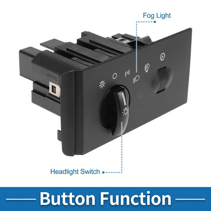 Headlight Switch for Ford F-250 Super Duty 2005-2007 Black