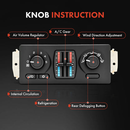 Manual A/C & Heater Control Module for Chevrolet Silverado 1500 (2007–2013)