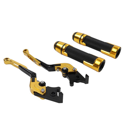 Gold Extendable Brake Clutch Levers & Handlebar Grips for BMW C650GT C600 (2012-2018)