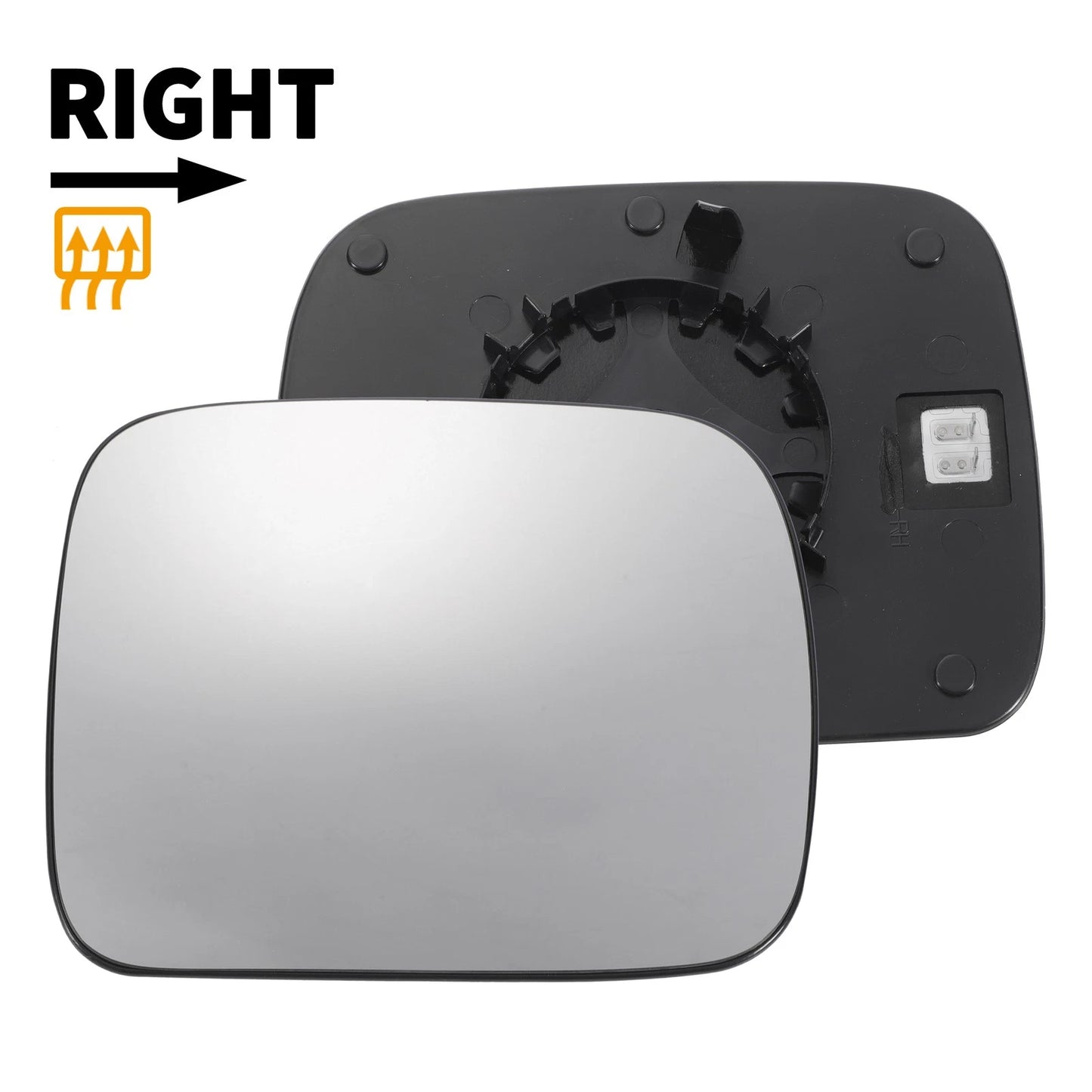 Right Side White Heated Mirror Glass for Ford Maverick (1993-2000)