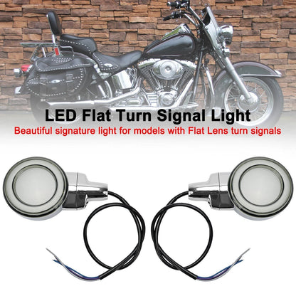 LED Turn Signal Flat for Harley Heritage Softail Classic (1999-2023) Chrome