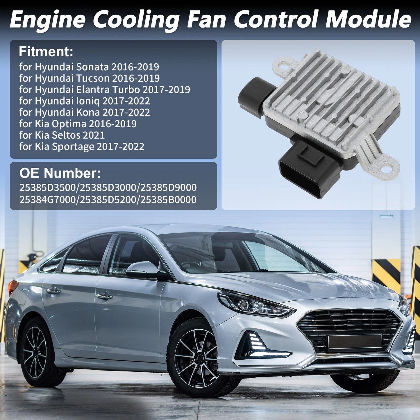 Engine Cooling Fan Control Module for Hyundai Sonata, Kia Eltos (2011-2023)