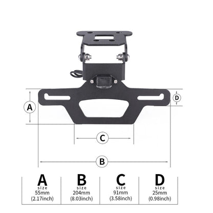 License Plate Holder for Kawasaki Ninja ZX4R ZX-4R ZX4RR ZX400 ZX25R (2023)
