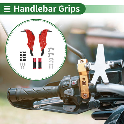 Hand Grips Cover Kit for Motorcycle Handle Bar Throttle Diamond Pattern