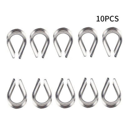 10 x 1/4 Wire Rope Cable Thimble for Marine Yacht 316 Stainless Heavy Duty