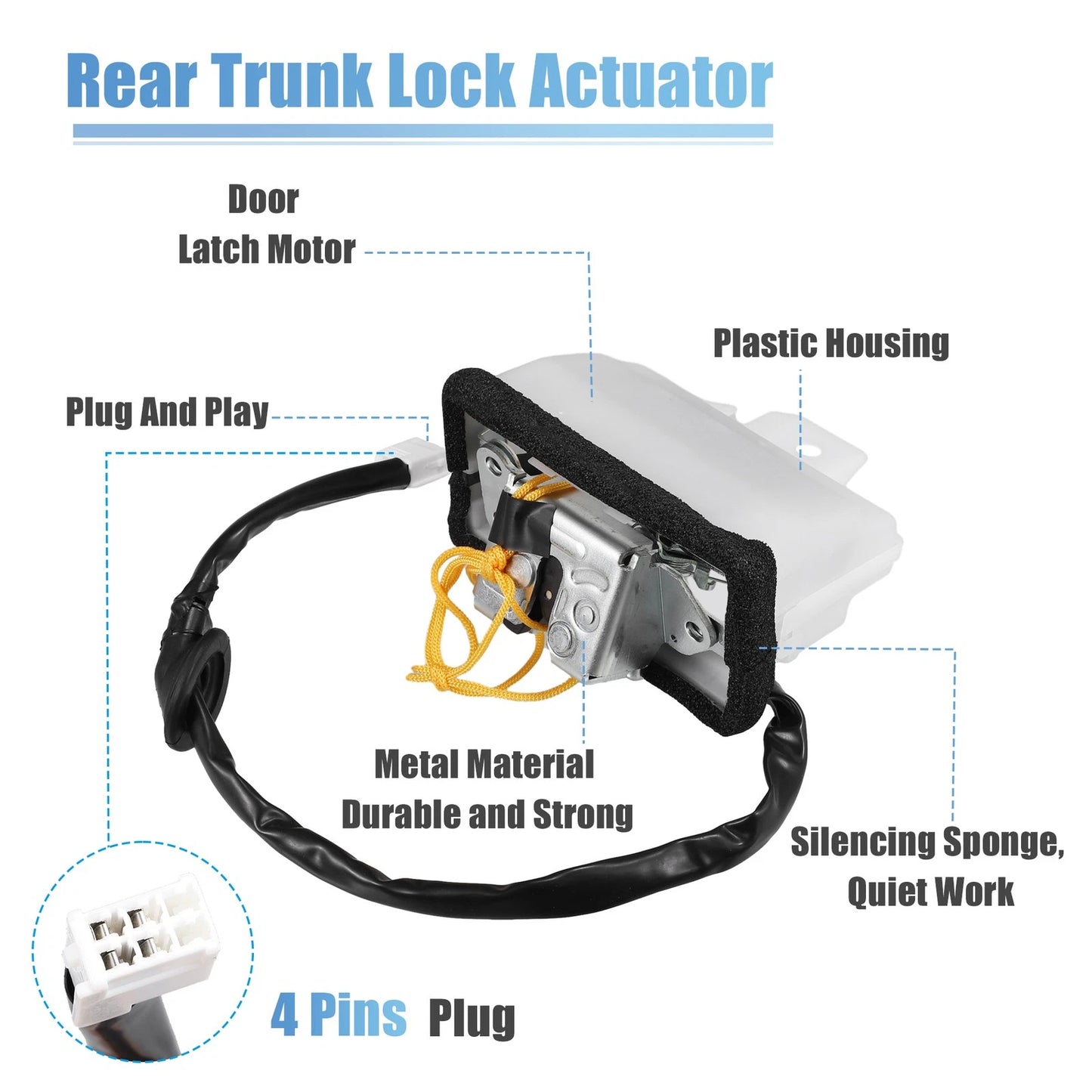 Tailgate Lock Trunk Latch Actuator for Toyota Sequoia (2008-2021)