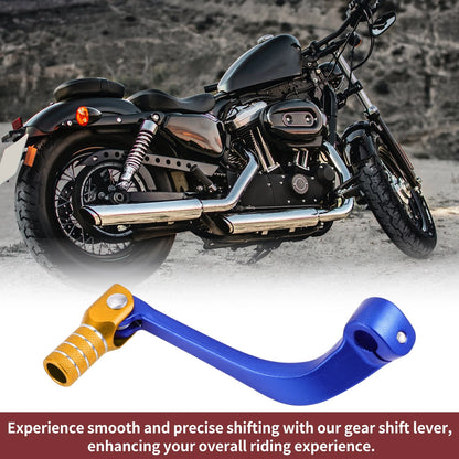 Folding Shifter Lever for Honda CRF110F (2013-2018) Blue Gold Tone