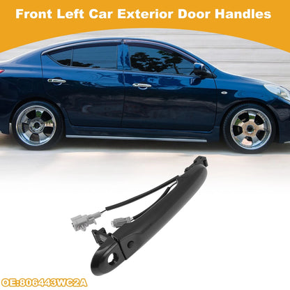 Front Driver Side Door Handle for Nissan Versa (2007-2012) Black