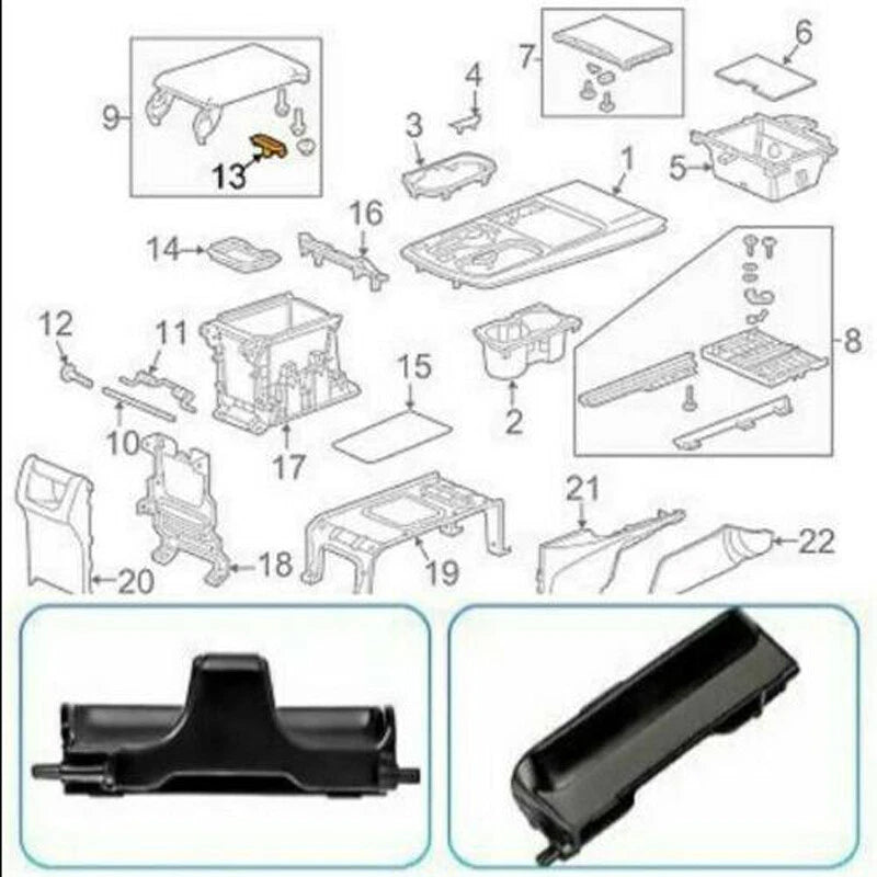 Armrest Latch w/ Spring for Acura RDX 2013-2018 (2013-2018)