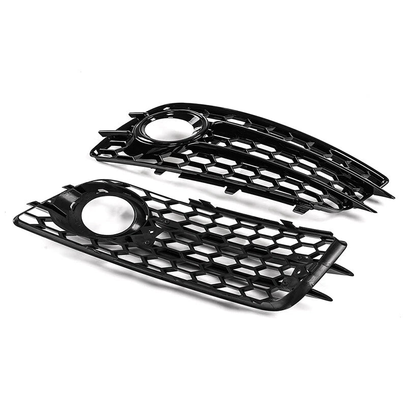 HONEYCOMB Fog Light Lamp Cover for Audi A4 B8 S-Line S4 Bumper (2008-2012)