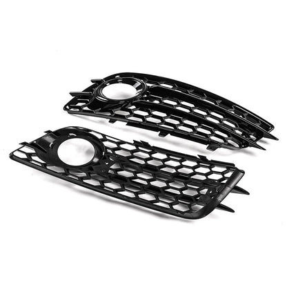 HONEYCOMB Fog Light Lamp Cover for Audi A4 B8 S-Line S4 Bumper (2008-2012)