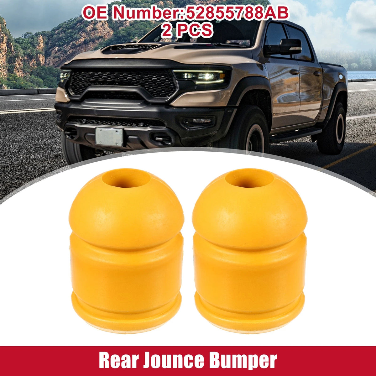 2 x No.52855788AB Rear Jounce Bumpers for Dodge Ram 1500 (2009-2010)